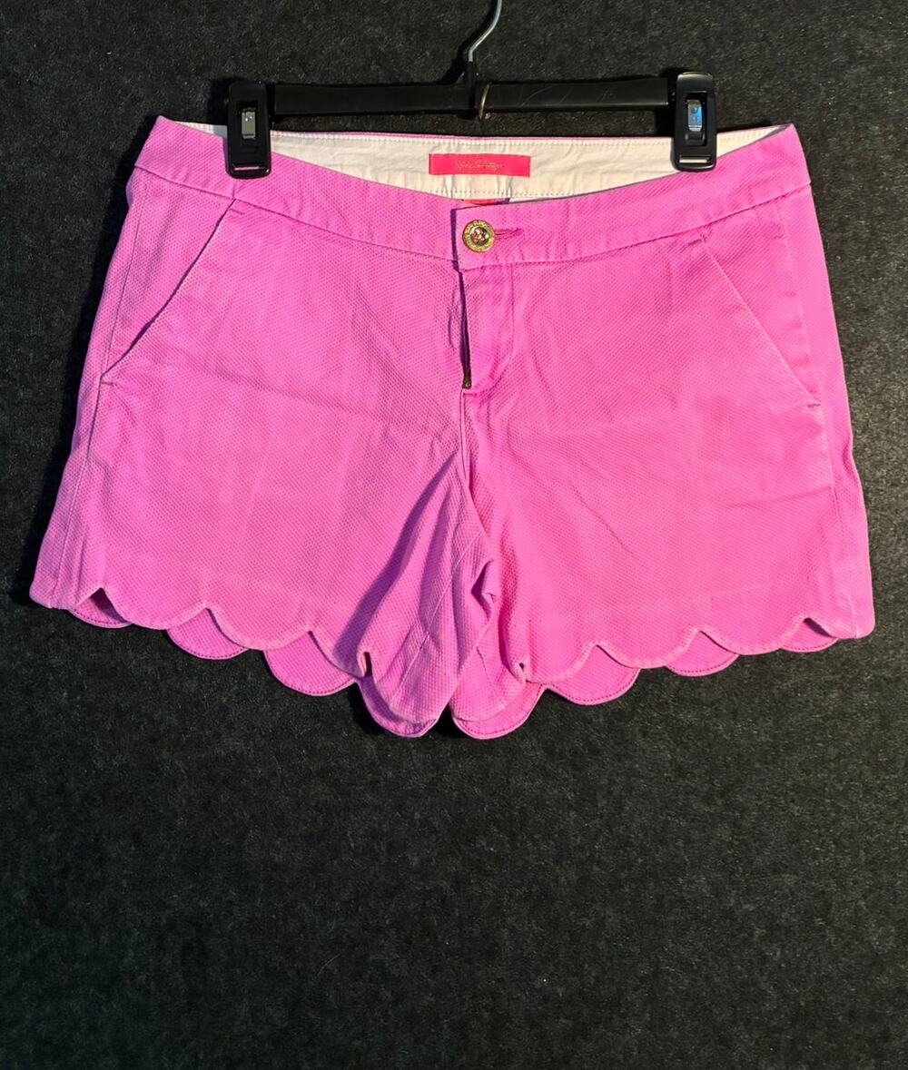 Lilly Pulitzer Buttercup Short Womens Scalloped 5" Inseam Pink size 4